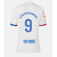 Camiseta Barcelona Robert Lewandowski #9 Segunda Equipación Replica 2023-24 para mujer mangas cortas